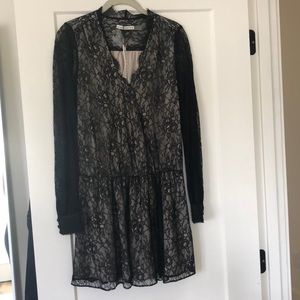 Alice + Olivia black lace dress
